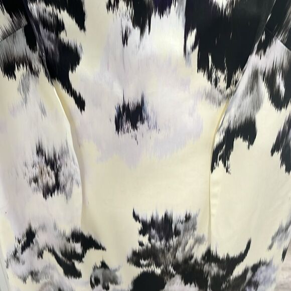 LELA ROSE Yellow, Black and Light Grey Tie Dye Knee Length Dress, Size 12 - Picture 13 of 13